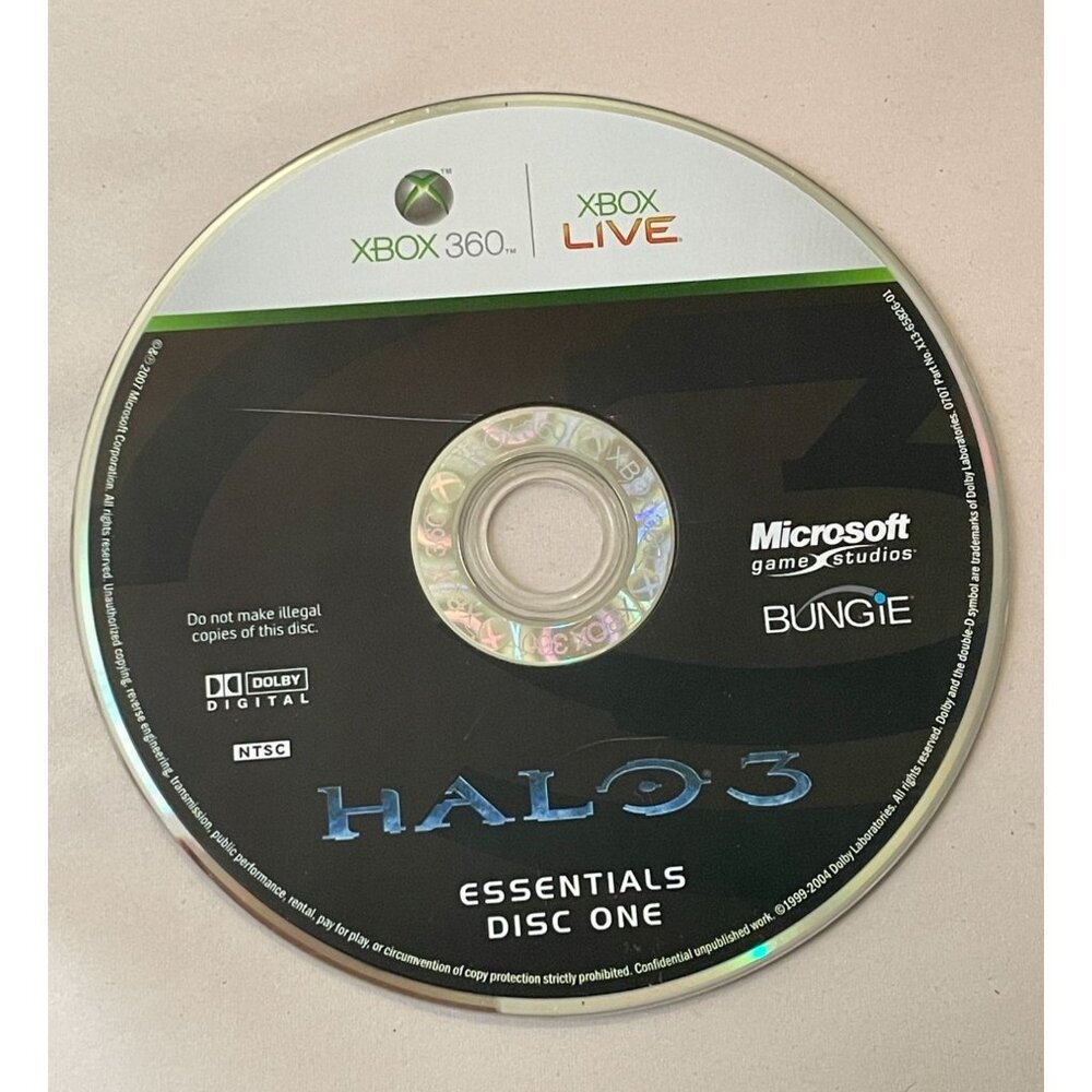 Xbox 360 Halo 3 Essentials Disc One 1 only